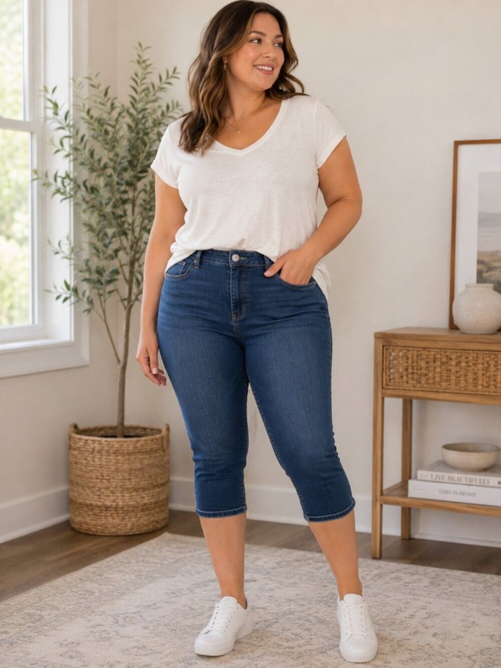 Calvin Klein Skinny Crop Capri Jeans Womenβs 31/12